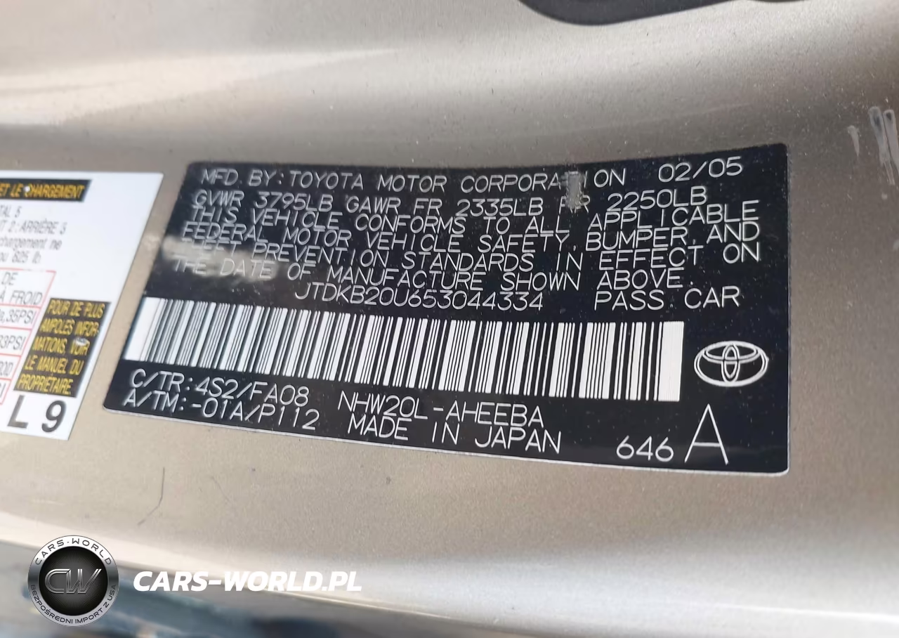 2005 Toyota Prius VIN:JTDKB20U653044334 - 9