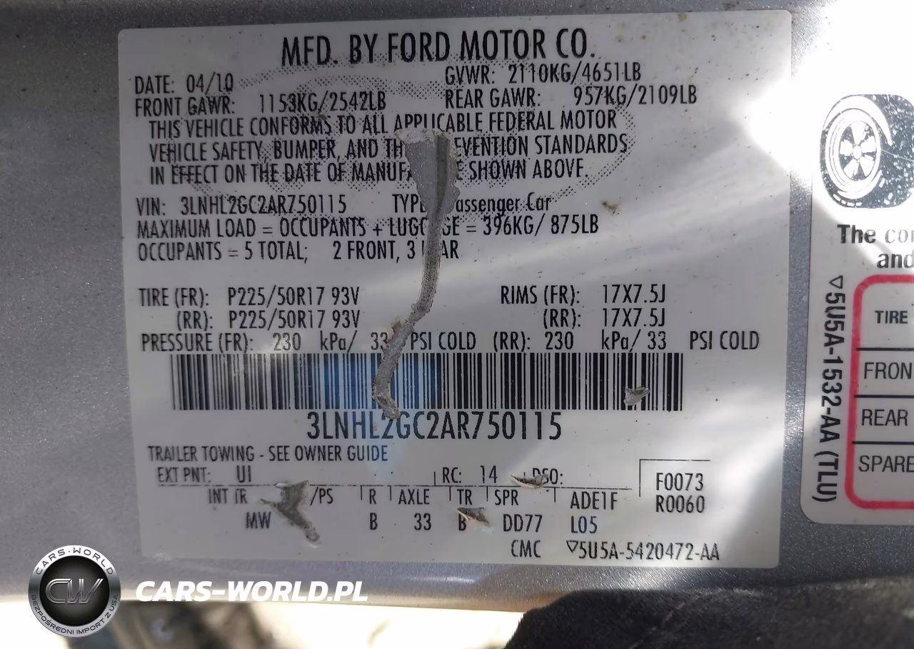 2010 Lincoln Mkz VIN:3LNHL2GC2AR750115 - 9