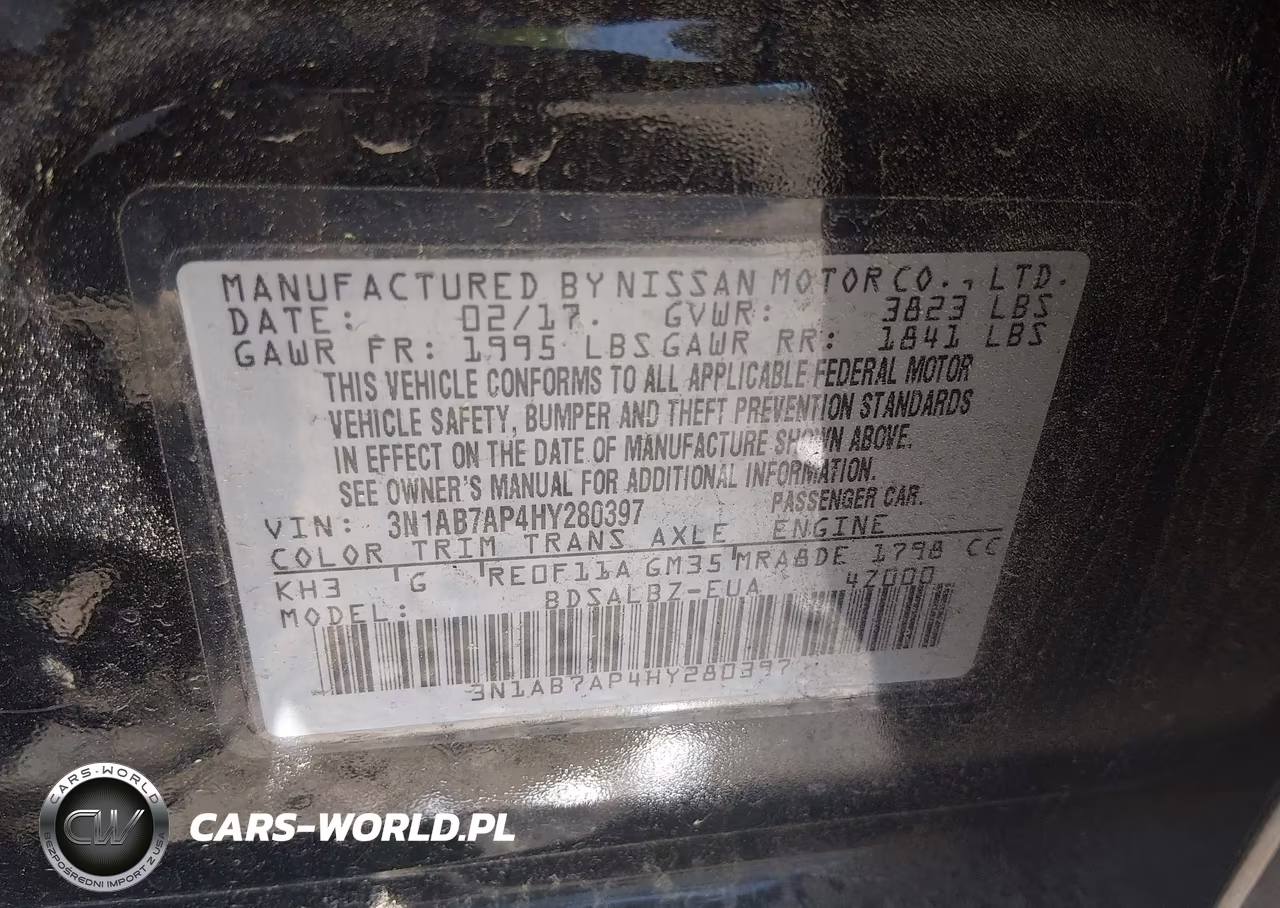 2017 Nissan Sentra S VIN:3N1AB7AP4HY280397 - 9