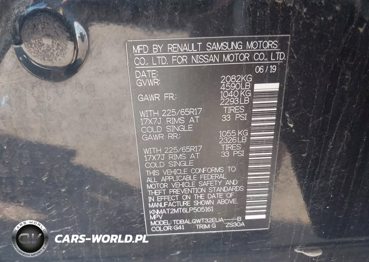 2020 Nissan Rogue Sv Fwd VIN:KNMAT2MT6LP505161 - 9