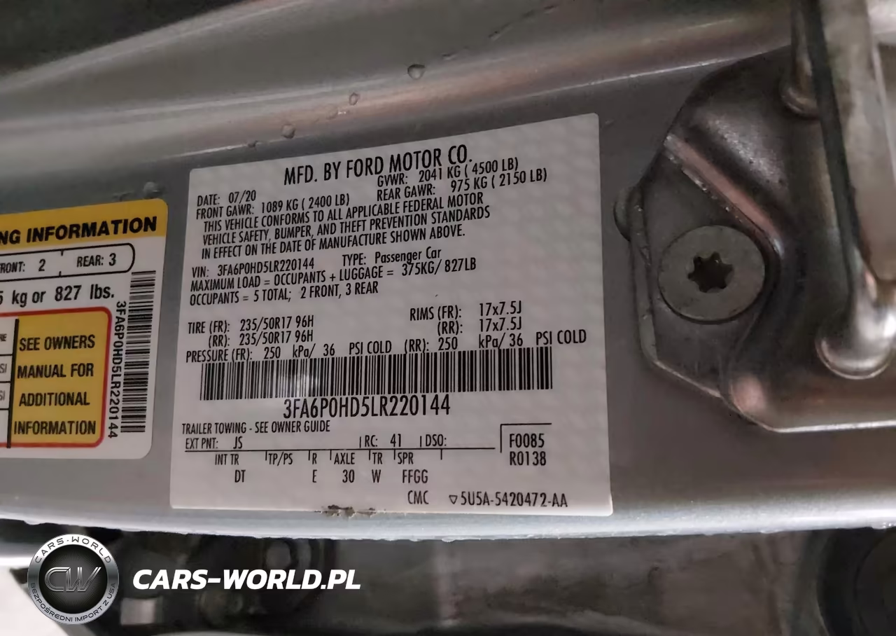 2020 Ford Fusion Se VIN:3FA6P0HD5LR220144 - 9