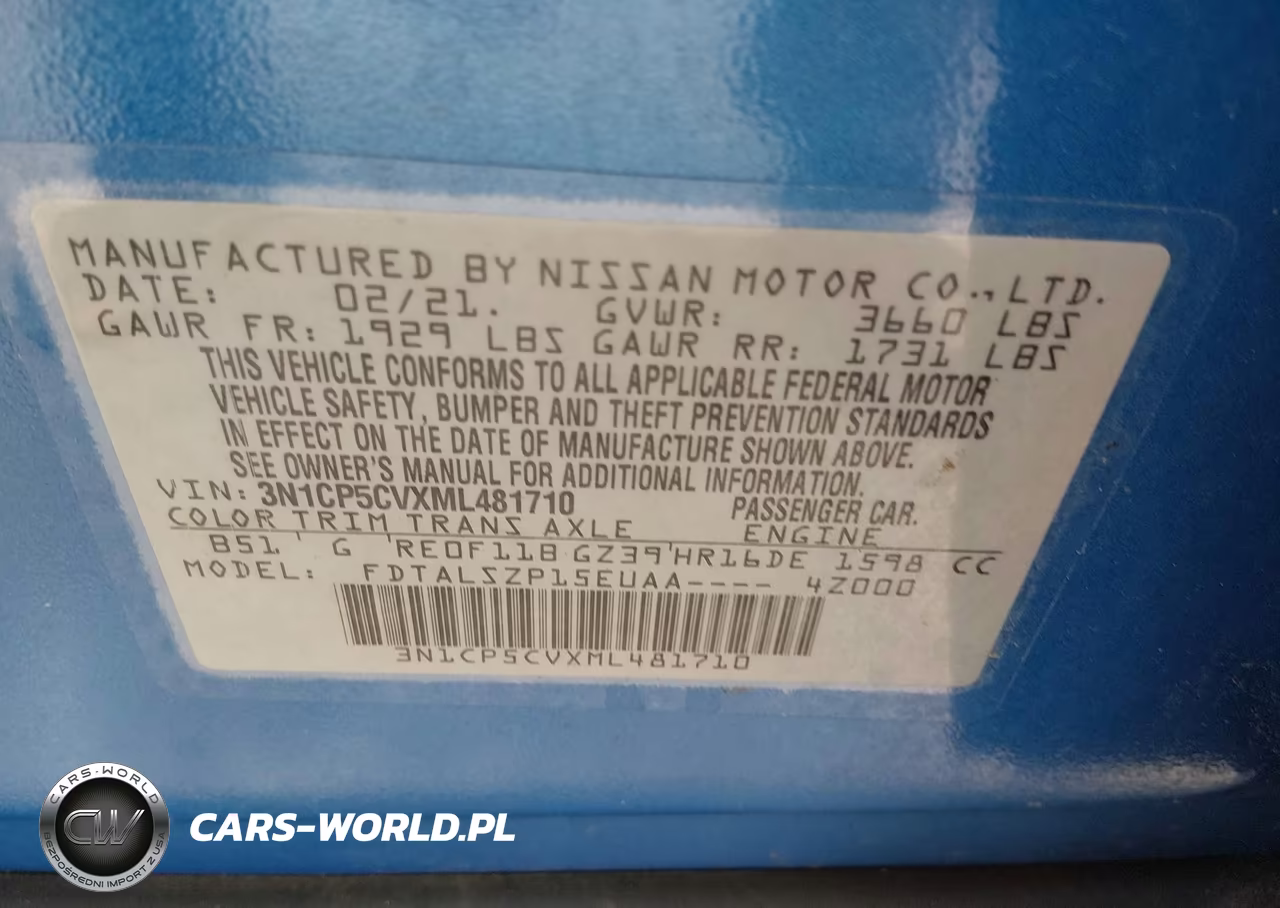 2021 Nissan Kicks Sv Xtronic Cvt VIN:3N1CP5CVXML481710 - 9