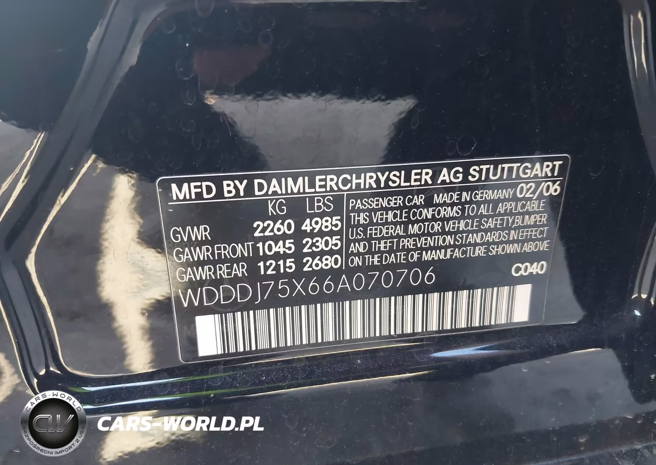 2006 Mercedes-Benz Cls 500 VIN:WDDDJ75X66A070706 - 9