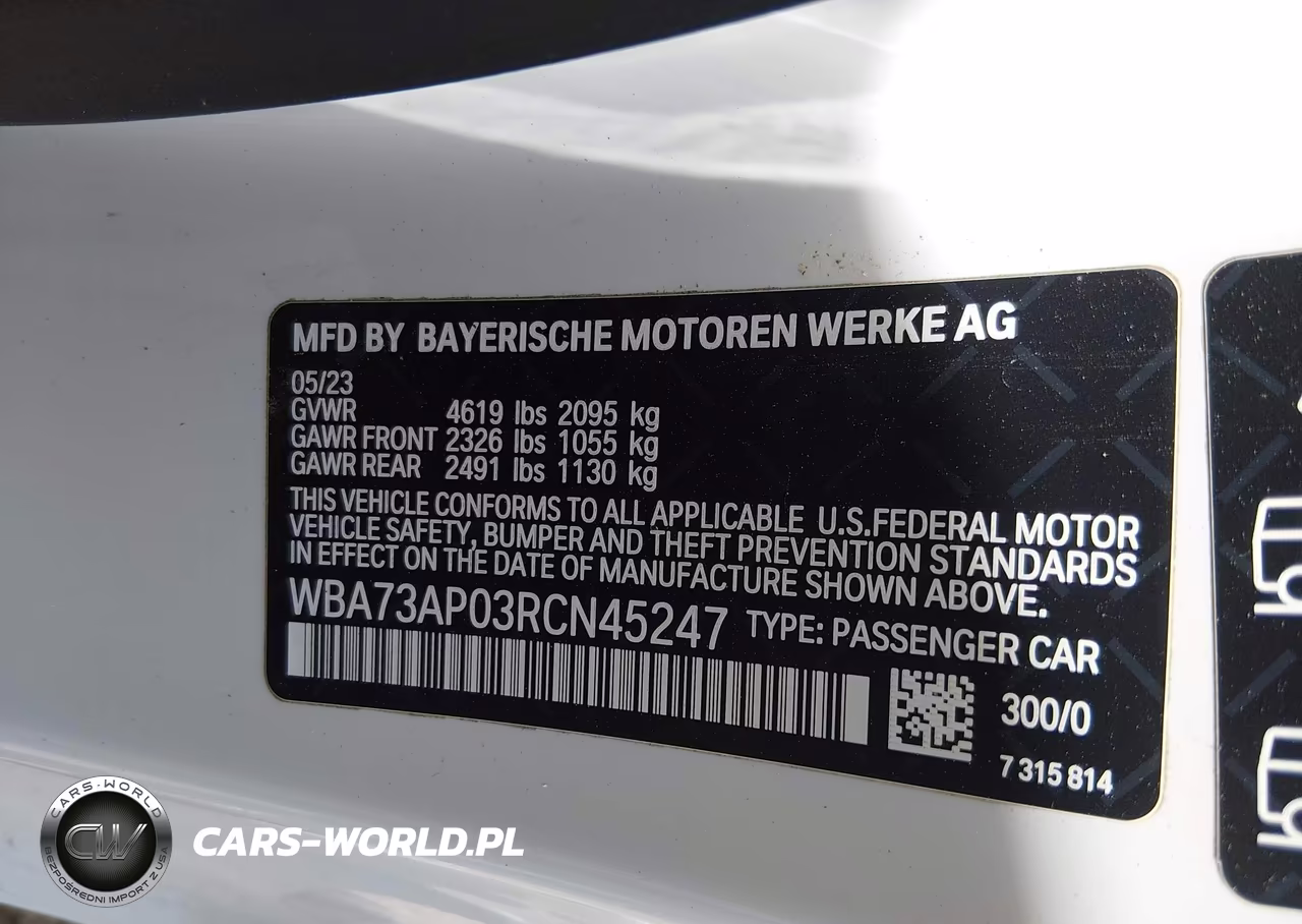 2024 BMW 430I xDrive VIN:WBA73AP03RCN45247 - 9