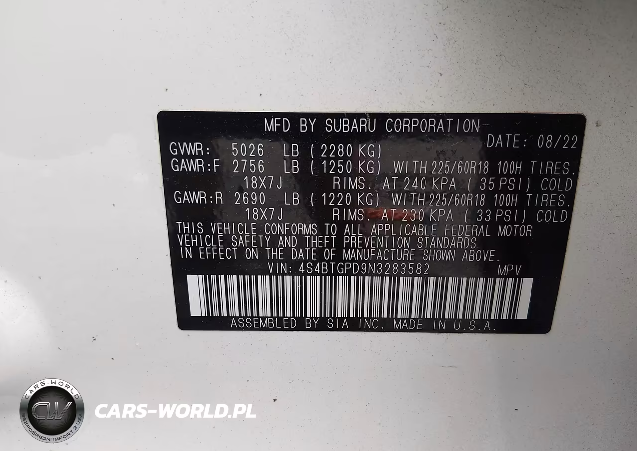 2022 Subaru Outback Touring Xt VIN:4S4BTGPD9N3283582 - 9