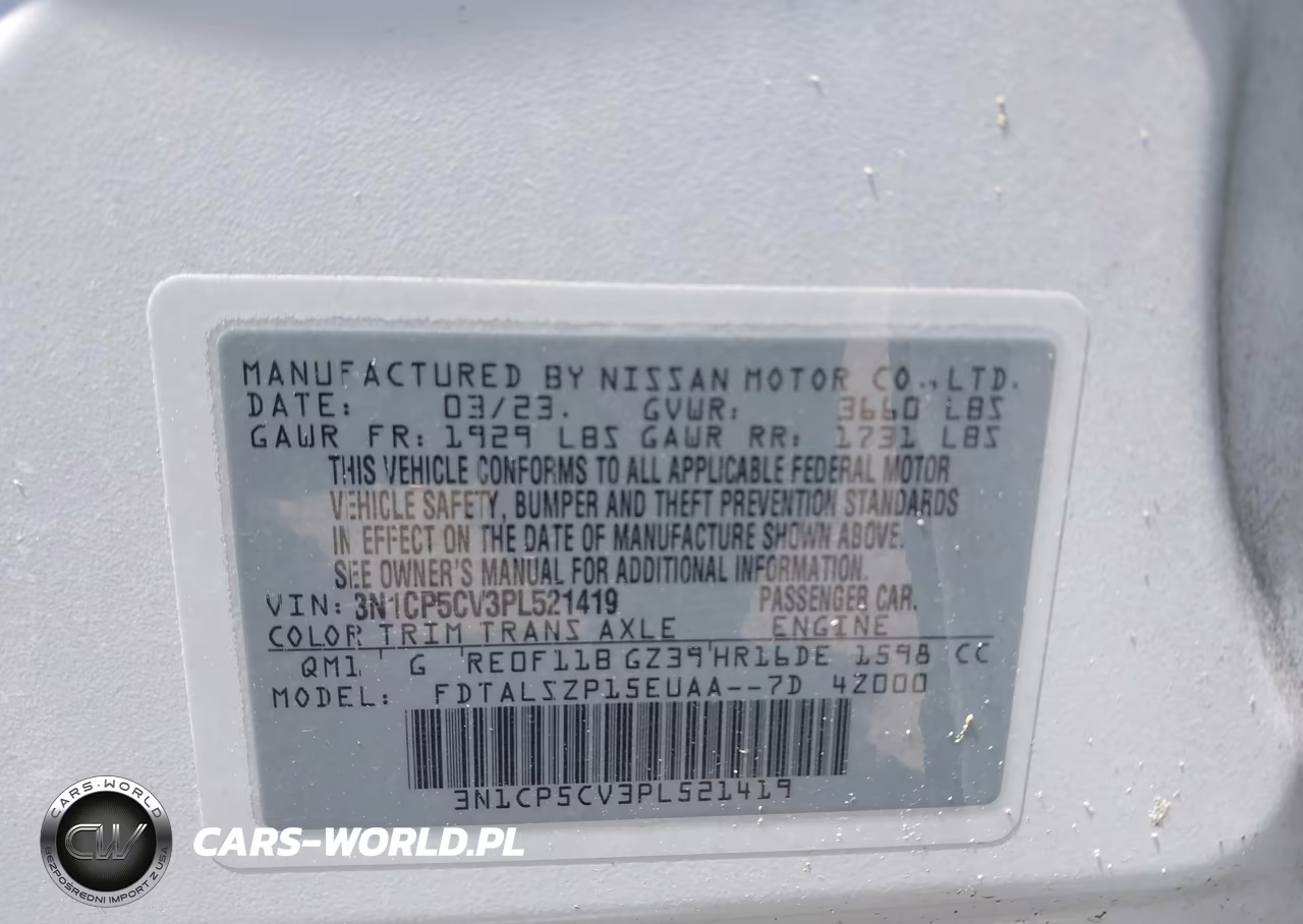 2023 Nissan Kicks Sv Xtronic Cvt VIN:3N1CP5CV3PL521419 - 9