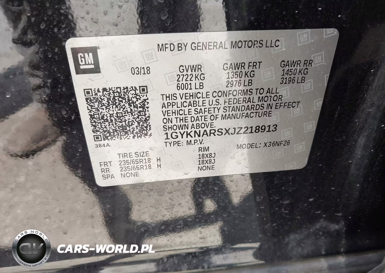 2018 Cadillac Xt5 Standard VIN:1GYKNARSXJZ218913 - 9