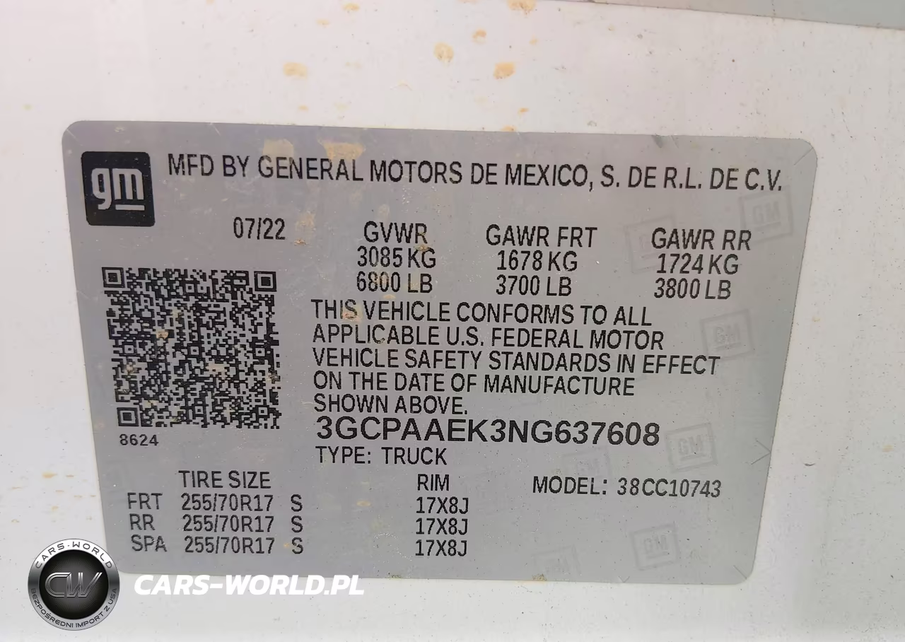 2022 Chevrolet Silverado 1500 2Wd Standard Bed Wt VIN:3GCPAAEK3NG637608 - 9