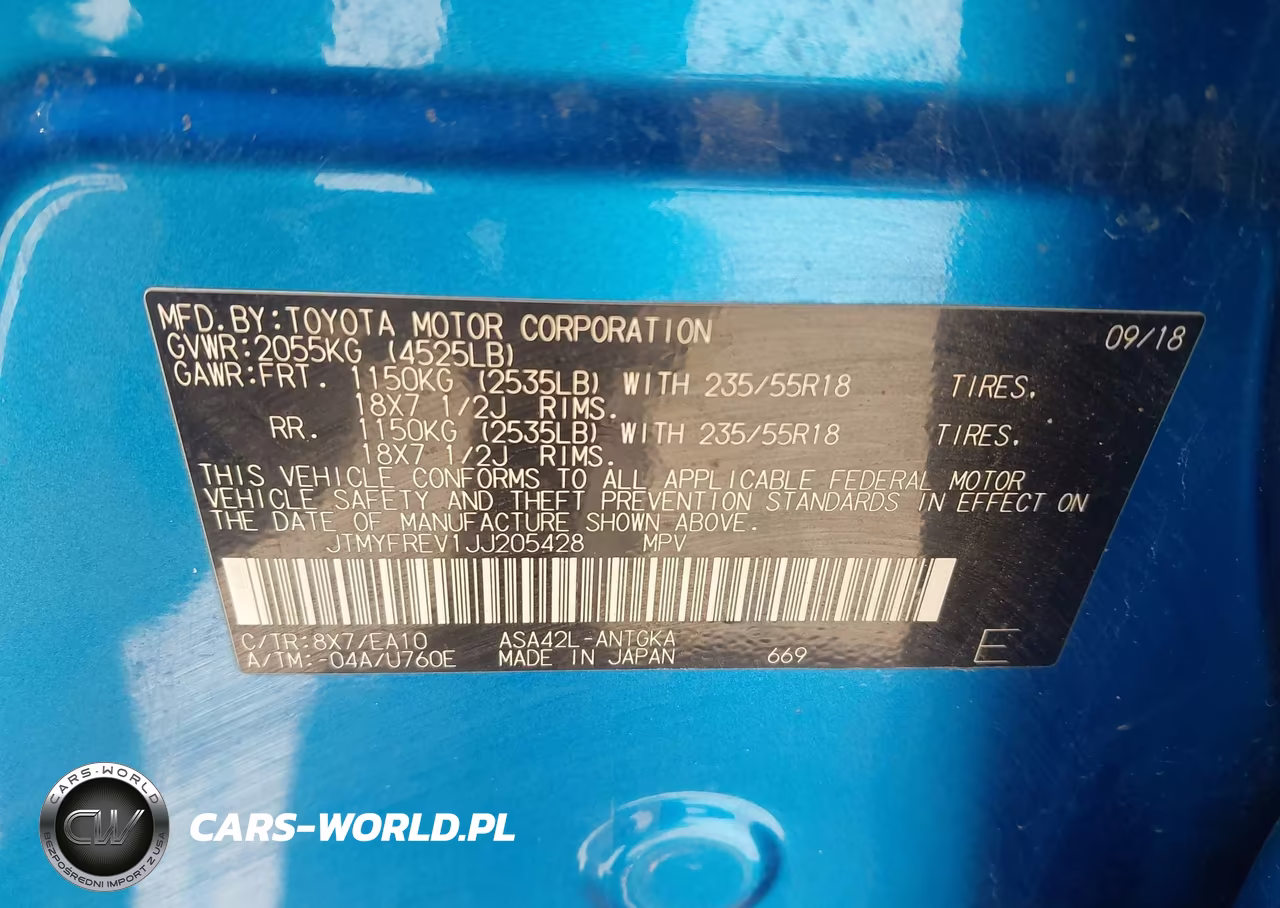 2018 Toyota Rav4 Limited VIN:JTMYFREV1JJ205428 - 9