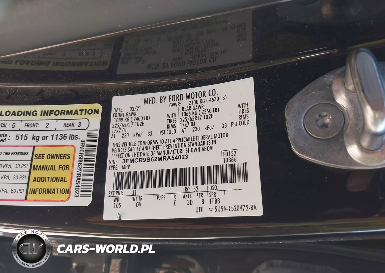 2021 Ford Bronco Sport Big Bend VIN:3FMCR9B62MRA54023 - 9