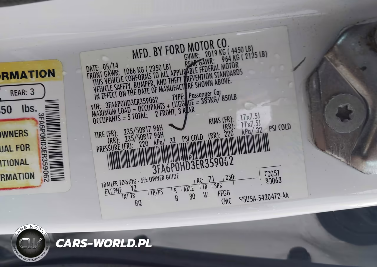 2014 Ford Fusion Se VIN:3FA6P0HD3ER359062 - 9