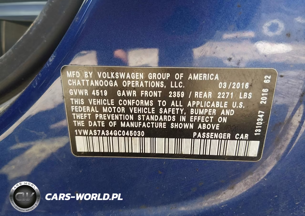 2016 Volkswagen Passat 1.8T S VIN:1VWAS7A34GC045030 - 9