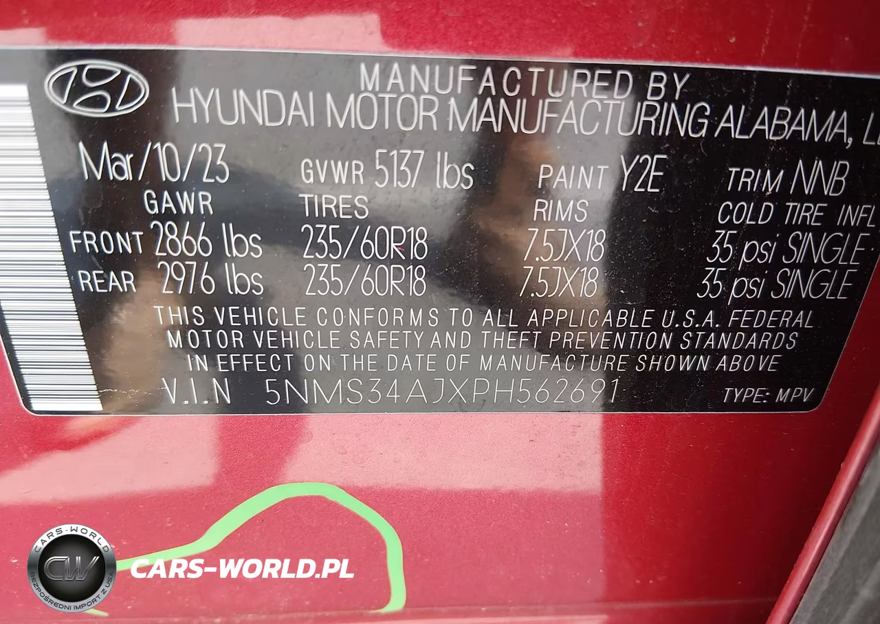 2023 Hyundai Santa Fe Sel VIN:5NMS34AJXPH562691 - 9