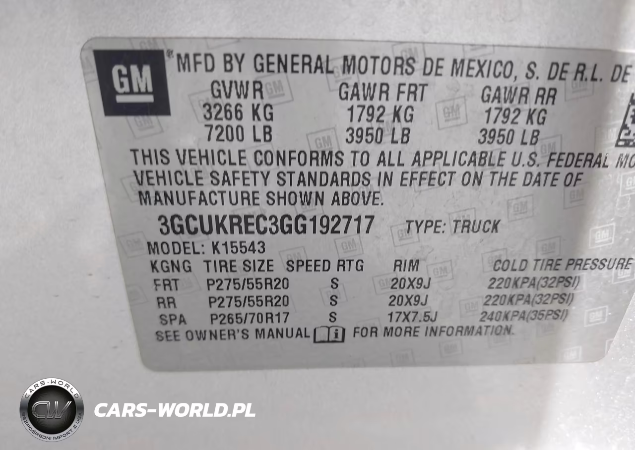 2016 Chevrolet Silverado 1500 2Lt VIN:3GCUKREC3GG192717 - 9