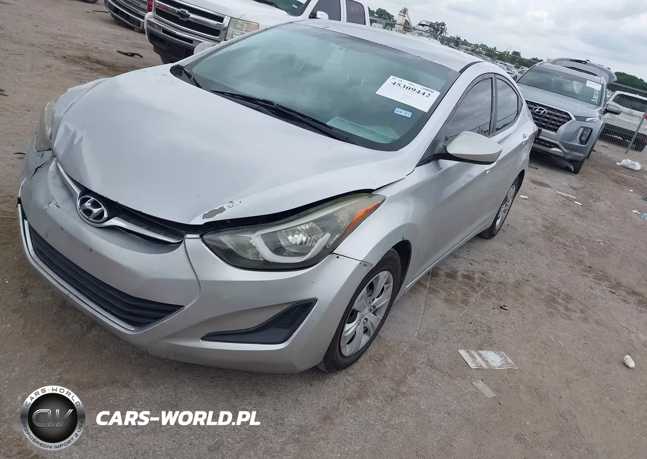 2016 Hyundai Elantra Se VIN:5NPDH4AE2GH705102 - 2