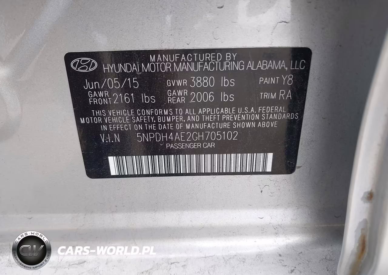 2016 Hyundai Elantra Se VIN:5NPDH4AE2GH705102 - 9