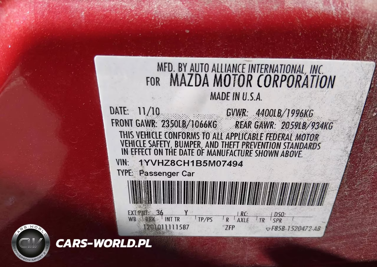 2011 Mazda Mazda6 I Touring Plus VIN:1YVHZ8CH1B5M07494 - 9