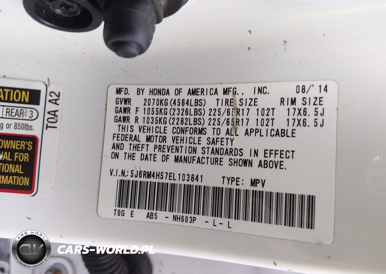 2014 Honda Cr-V Ex VIN:5J6RM4H57EL103841 - 9