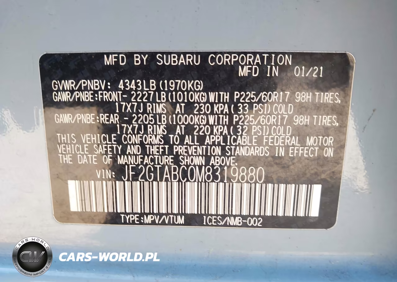 2021 Subaru Crosstrek VIN:JF2GTABC0M8319880 - 9