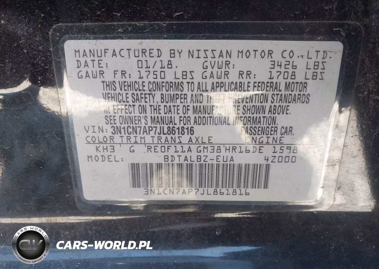 2018 Nissan Versa 1.6 Sv VIN:3N1CN7AP7JL861816 - 9