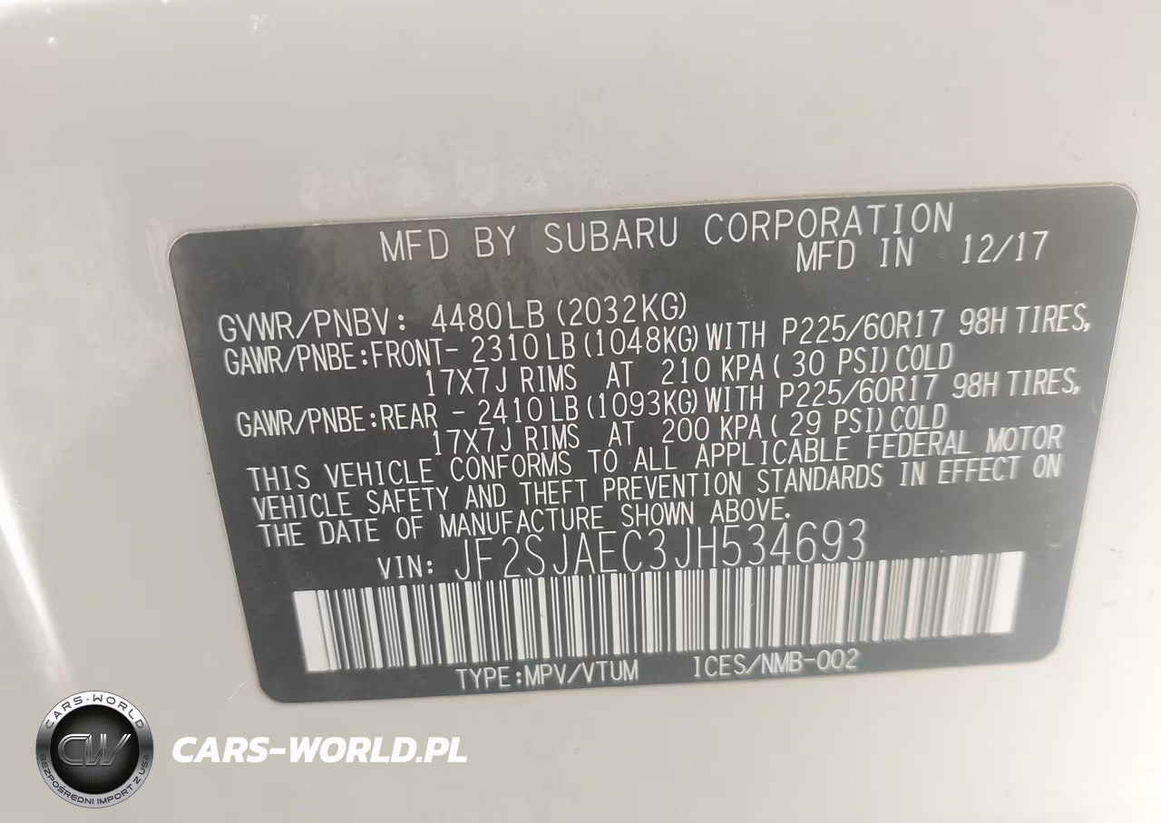 2018 Subaru Forester 2.5I Premium VIN:JF2SJAEC3JH534693 - 9