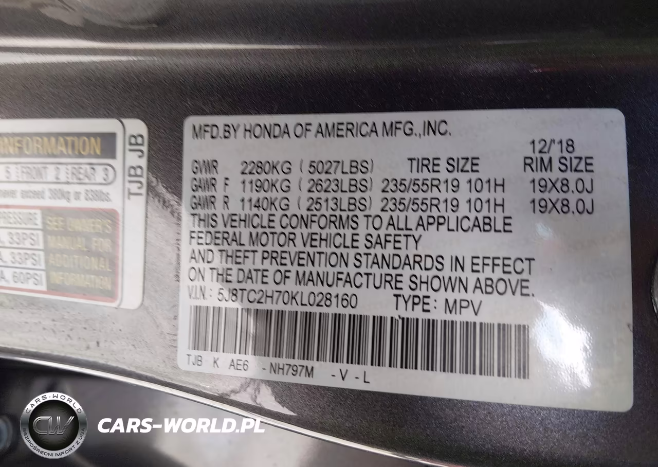 2019 Acura Rdx Advance Package VIN:5J8TC2H70KL028160 - 9