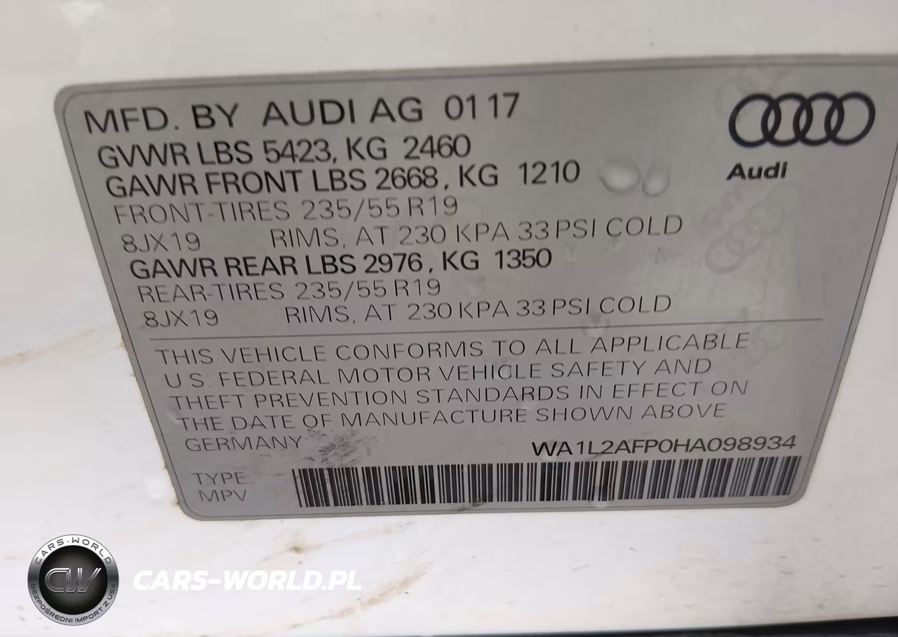 2017 Audi Q5 2.0T Premium VIN:WA1L2AFP0HA098934 - 9