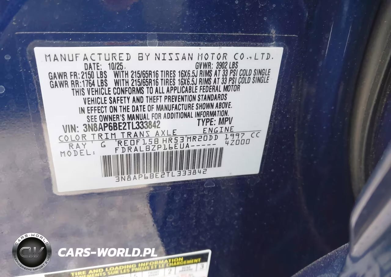 2026 Nissan Kicks S VIN:3N8AP6BE2TL333842 - 9