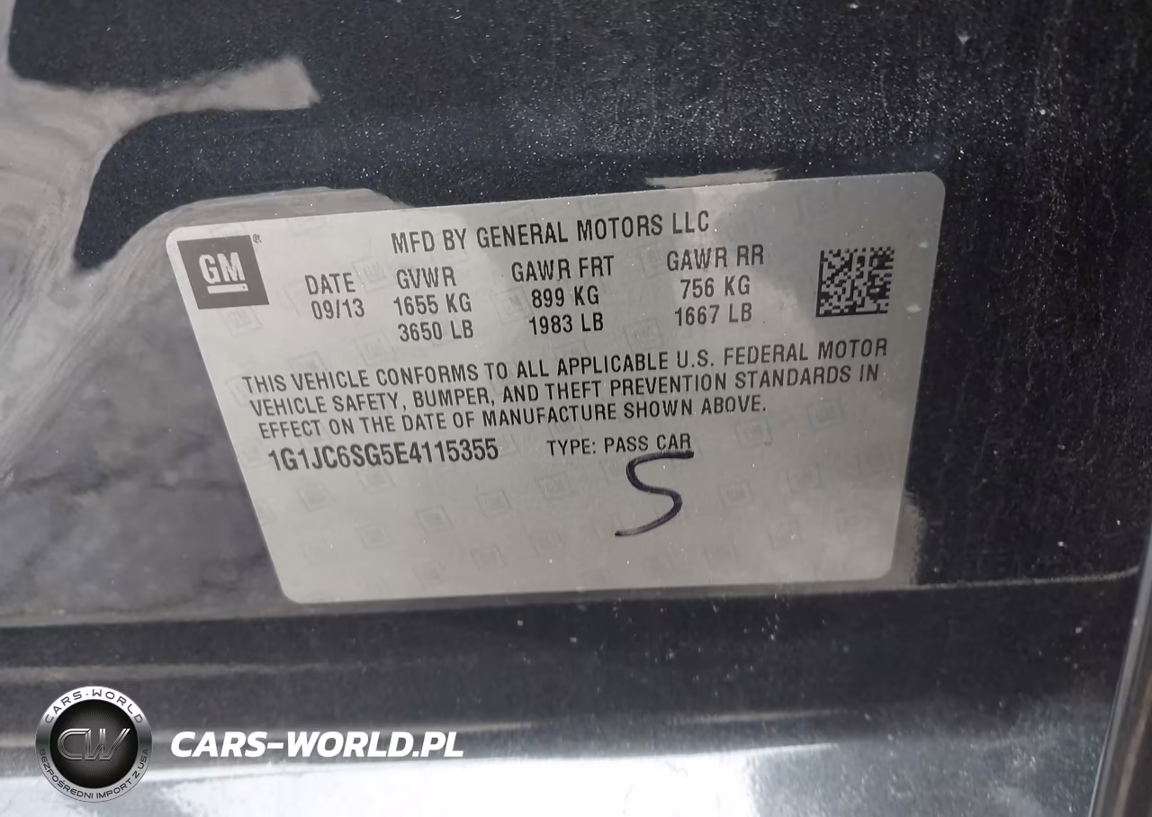 2014 Chevrolet Sonic Lt Auto VIN:1G1JC6SG5E4115355 - 9
