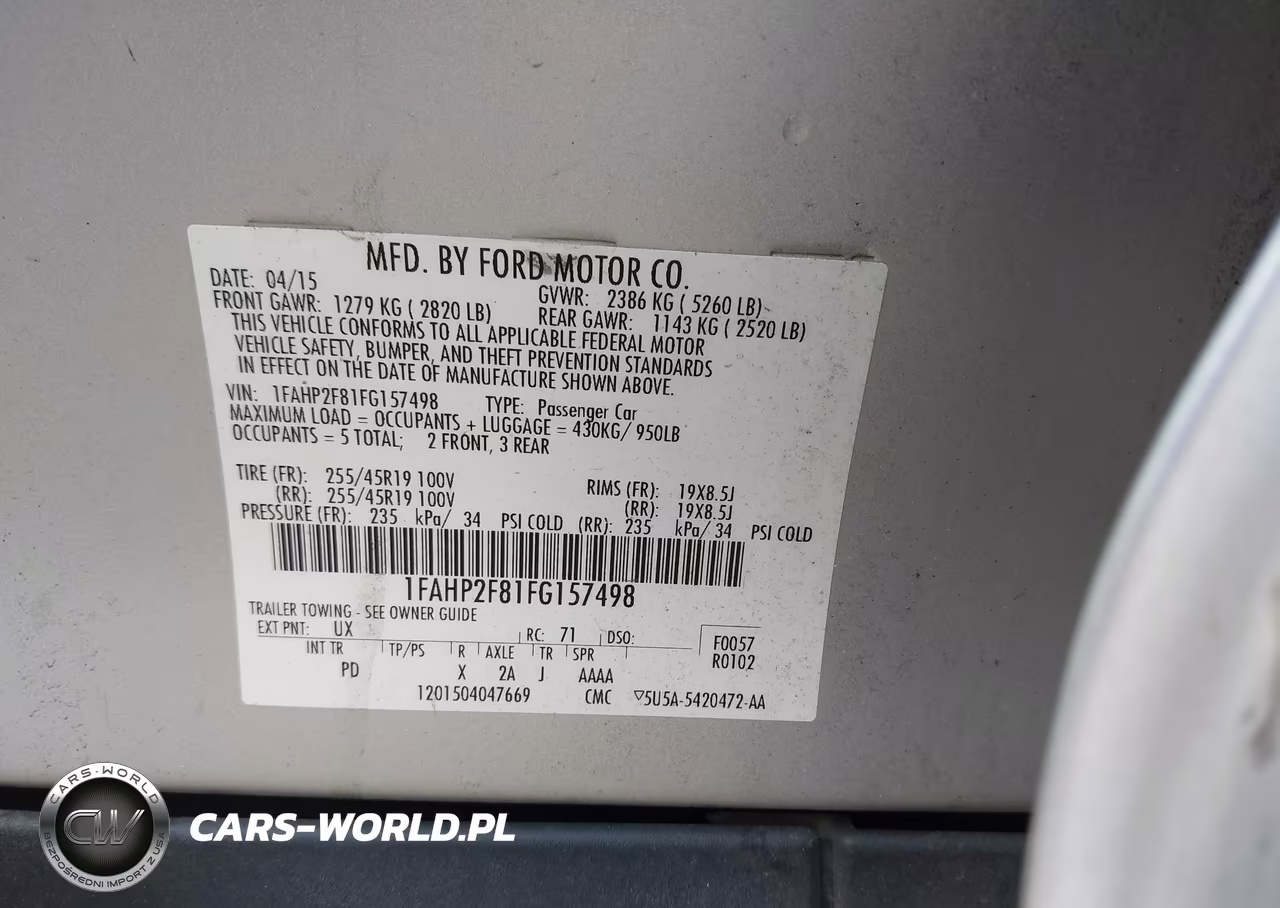 2015 Ford Taurus Limited VIN:1FAHP2F81FG157498 - 9