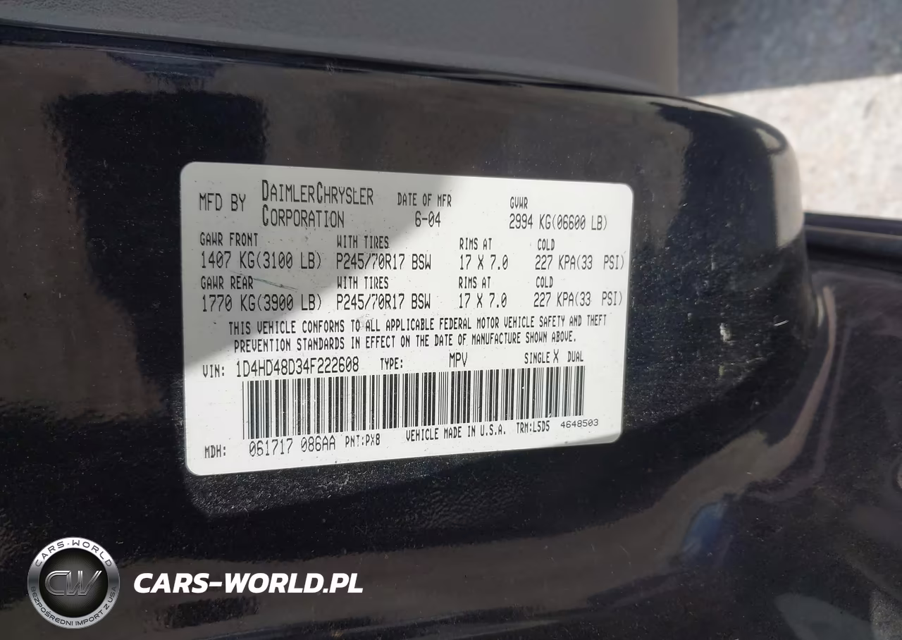 2004 Dodge Durango Slt VIN:1D4HD48D34F222608 - 9