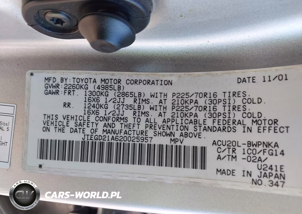 2002 Toyota Highlander VIN:JTEGD21A620025957 - 9