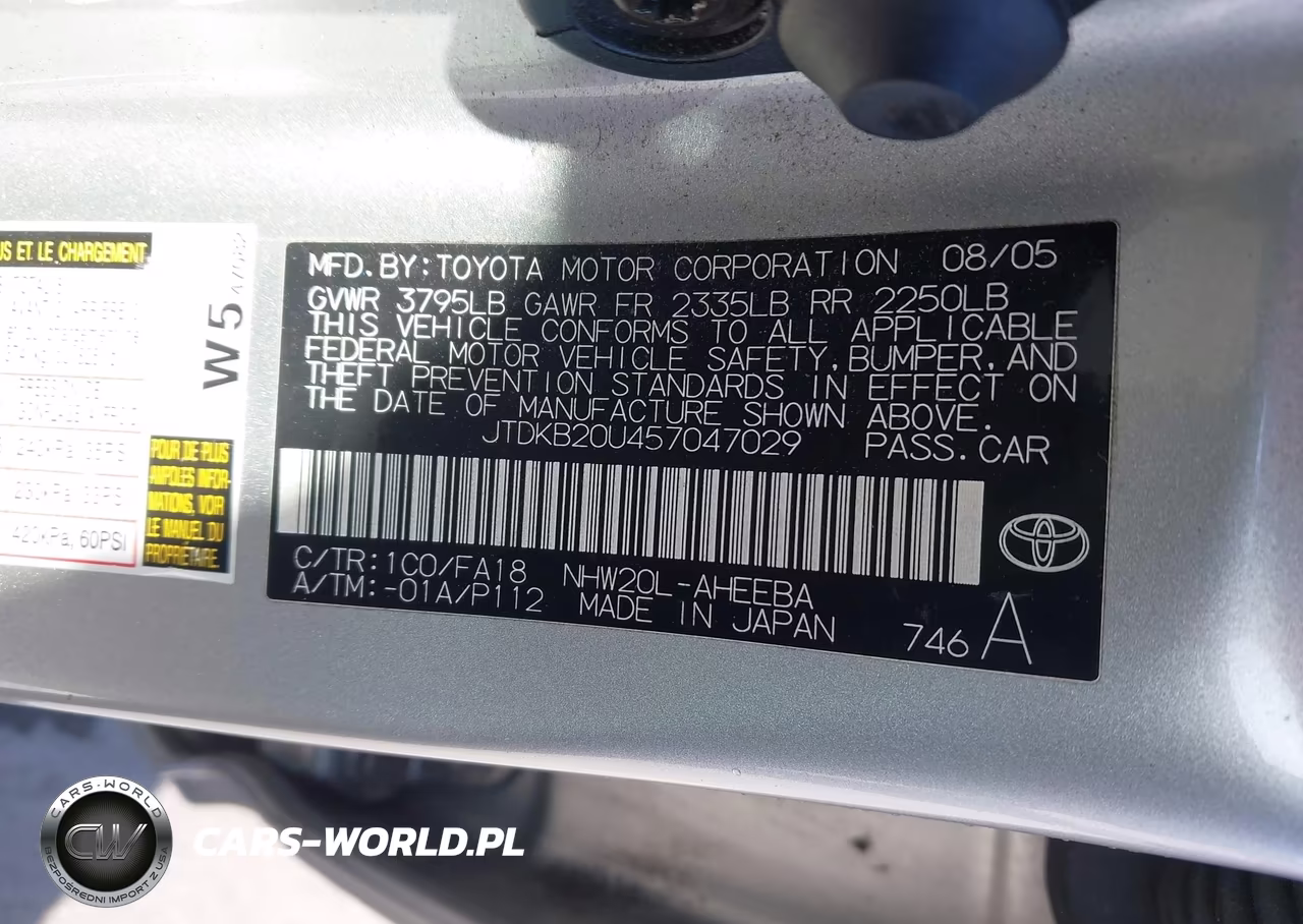 2005 Toyota Prius VIN:JTDKB20U457047029 - 9