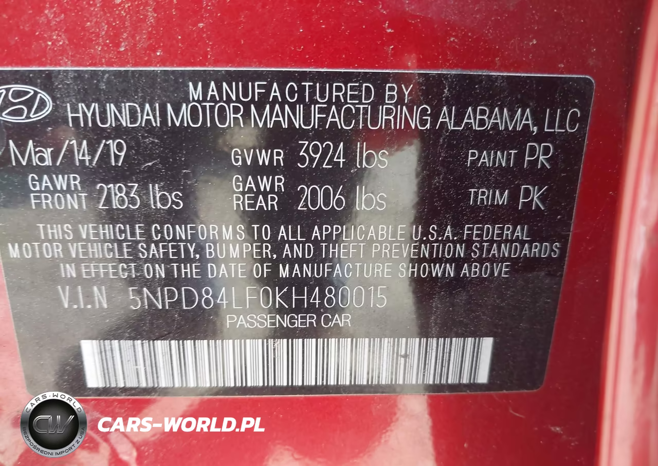 2019 Hyundai Elantra Sel VIN:5NPD84LF0KH480015 - 9