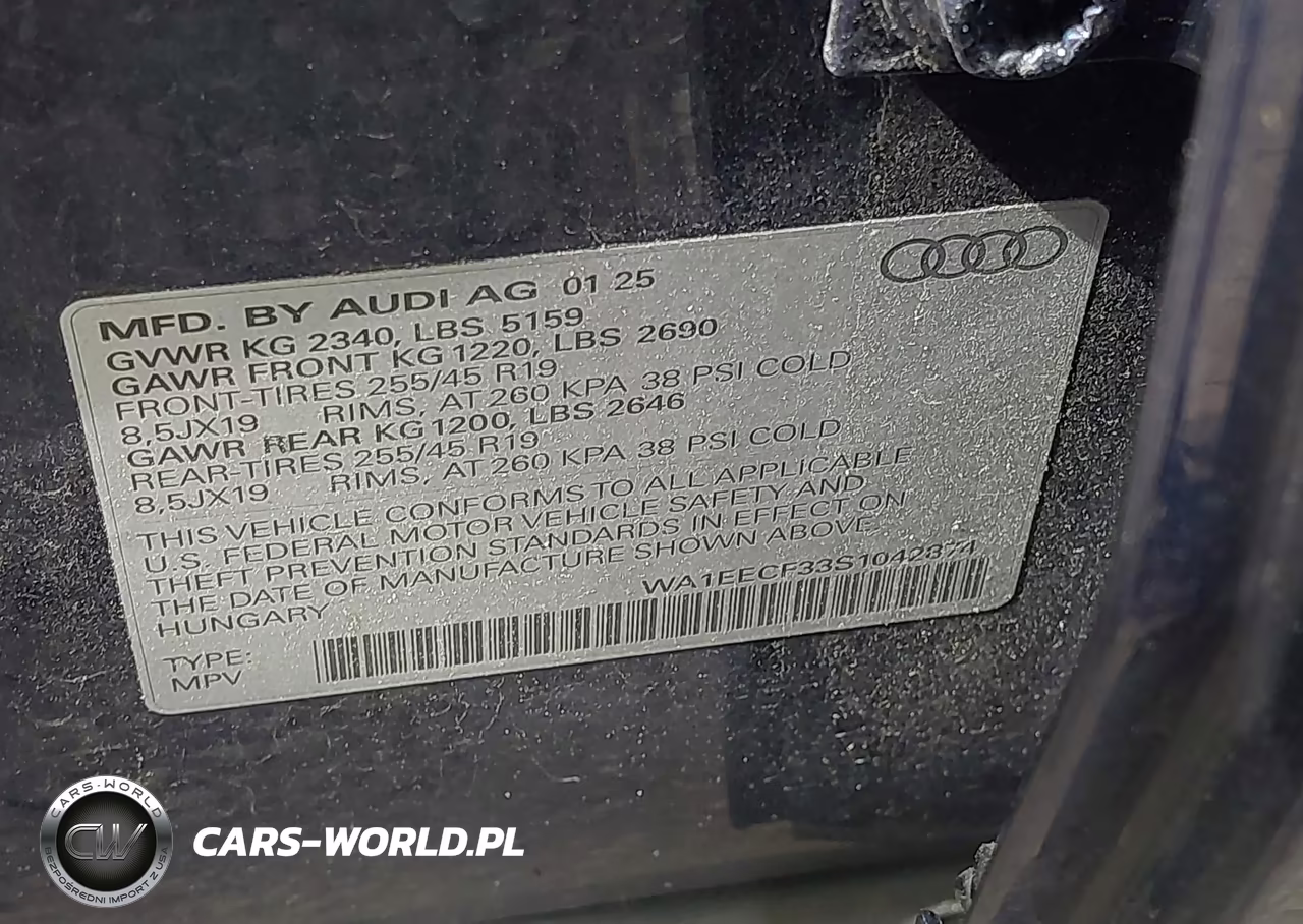 2025 Audi Q3 Premium 45 Tfsi S Line Quattro Tiptronic VIN:WA1EECF33S1042874 - 9