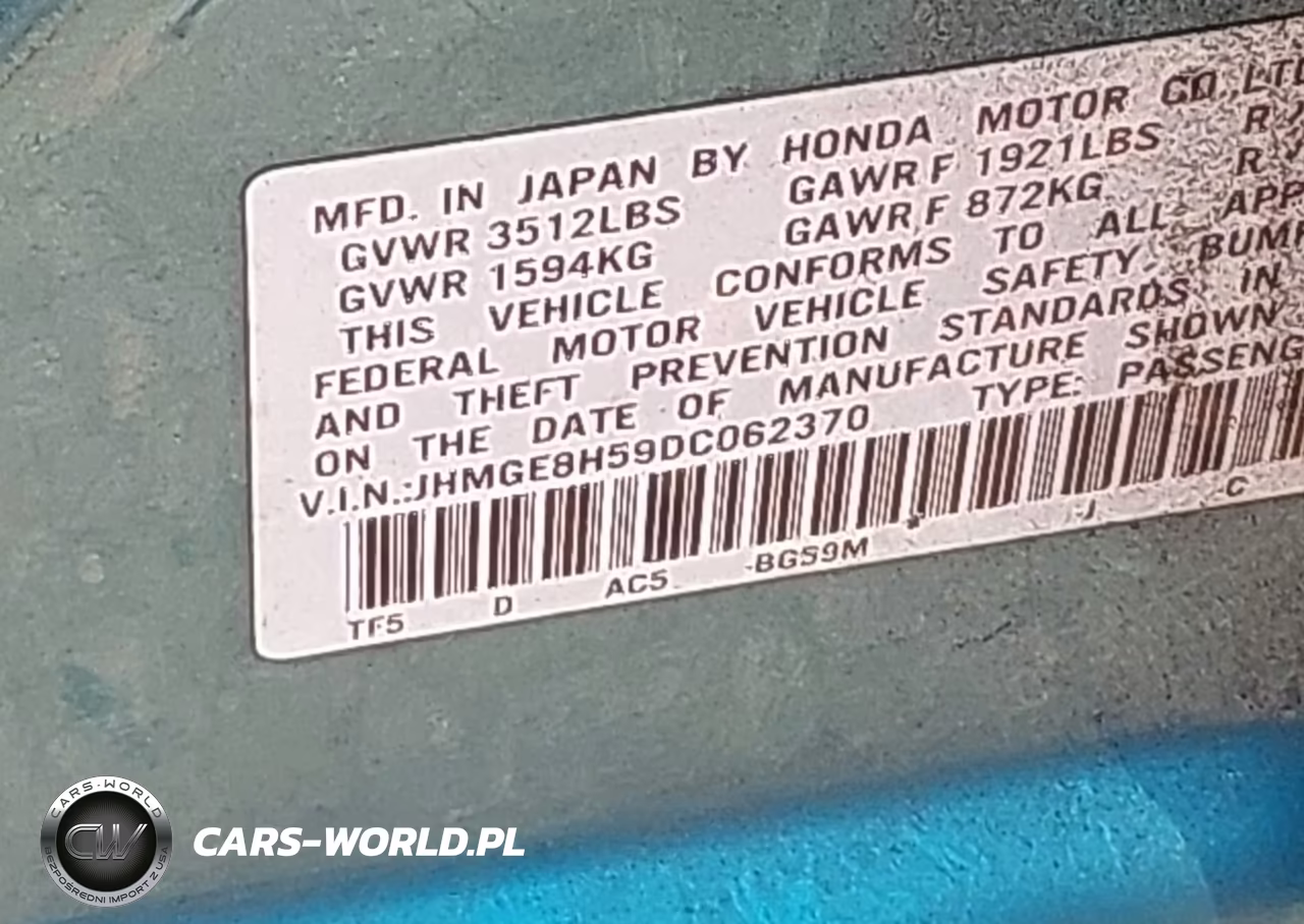2013 Honda Fit Sport VIN:JHMGE8H59DC062370 - 9