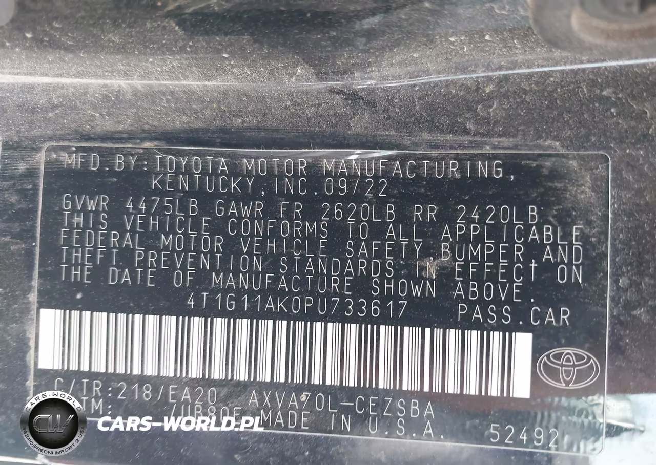 2023 Toyota Camry Se VIN:4T1G11AK0PU733617 - 9