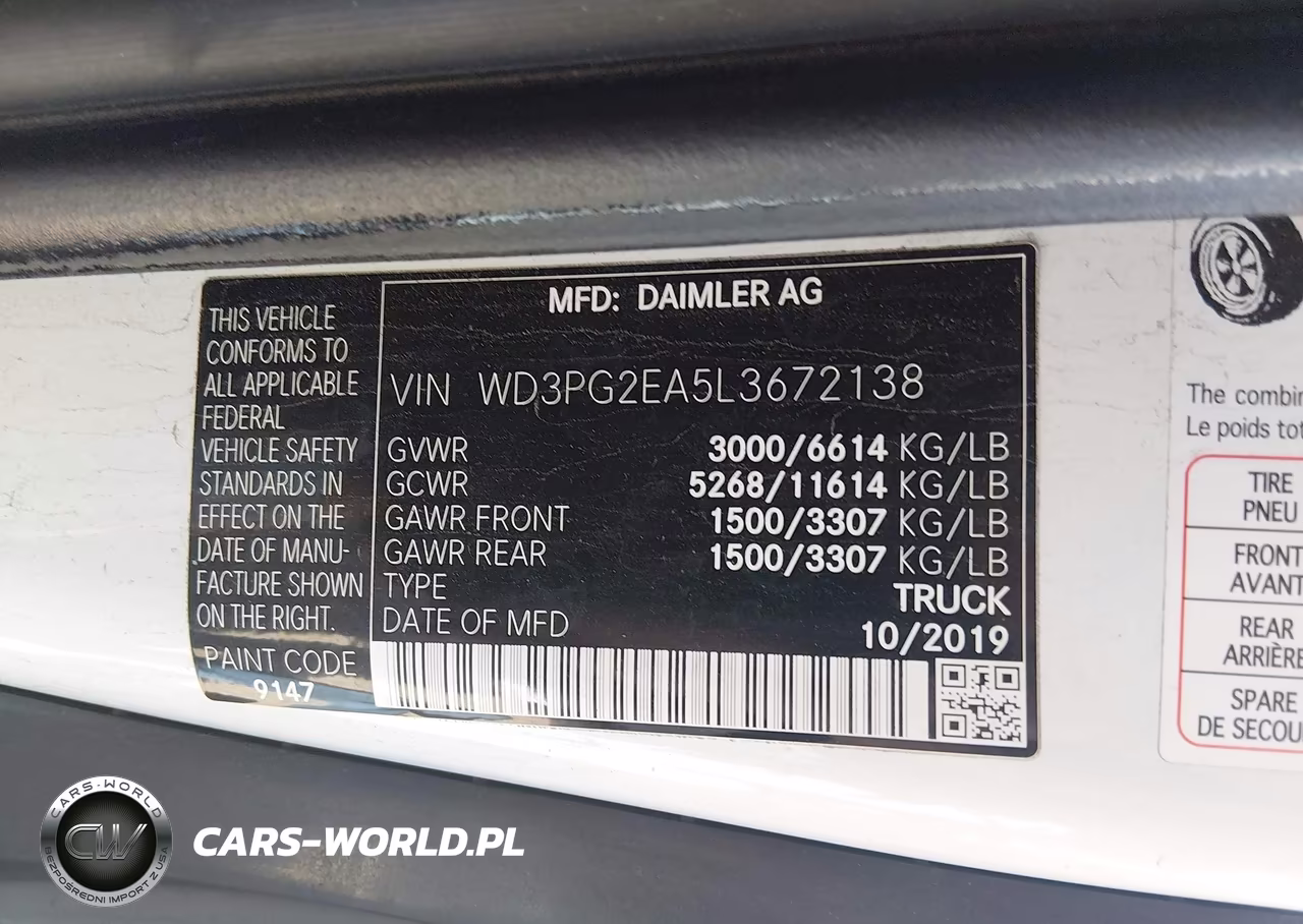 2020 Mercedes-Benz Metris VIN:WD3PG2EA5L3672138 - 9