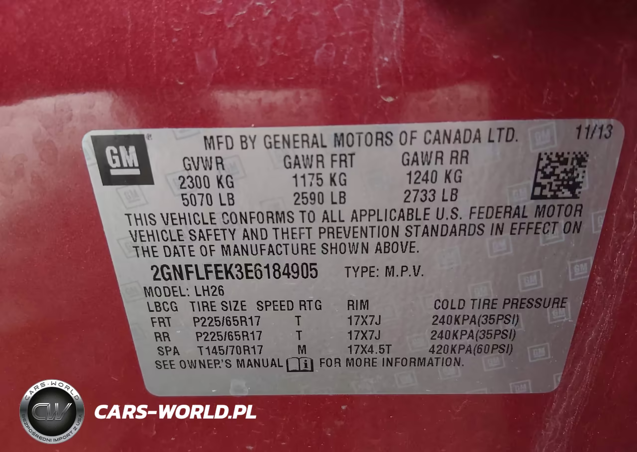 2014 Chevrolet Equinox 1Lt VIN:2GNFLFEK3E6184905 - 9