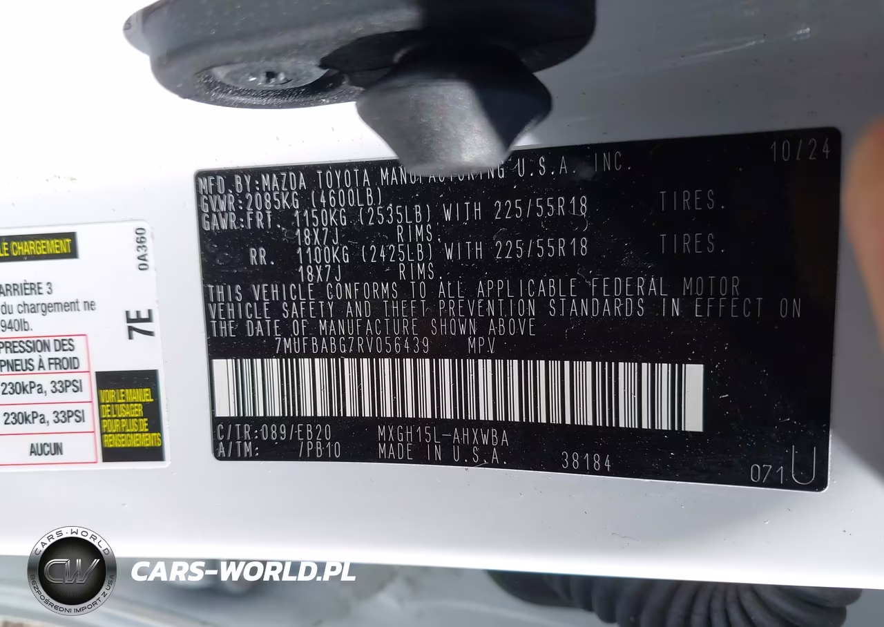 2024 Toyota Corolla Cross Hybrid Xse VIN:7MUFBABG7RV056439 - 9