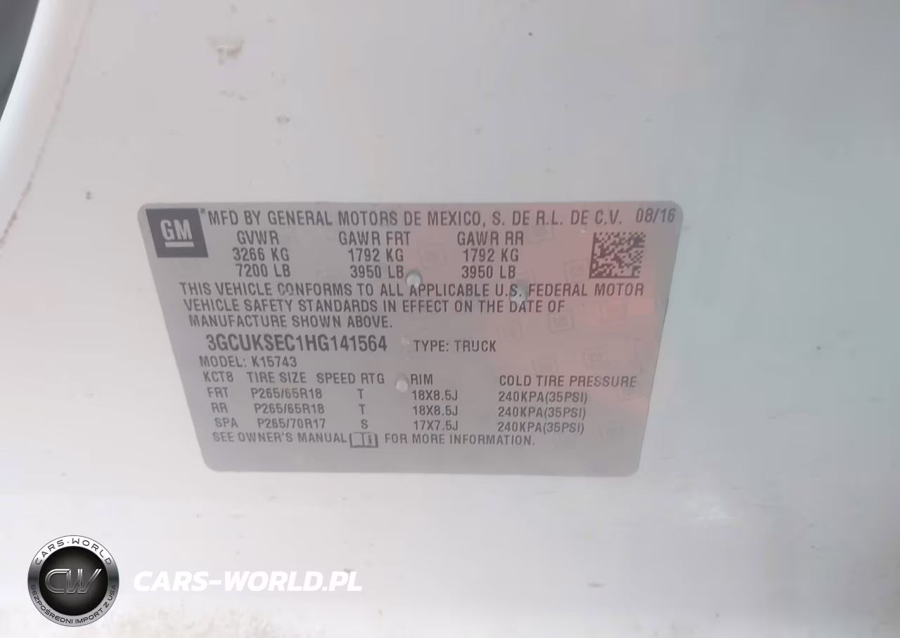 2017 Chevrolet Silverado 1500 2Lz VIN:3GCUKSEC1HG141564 - 9