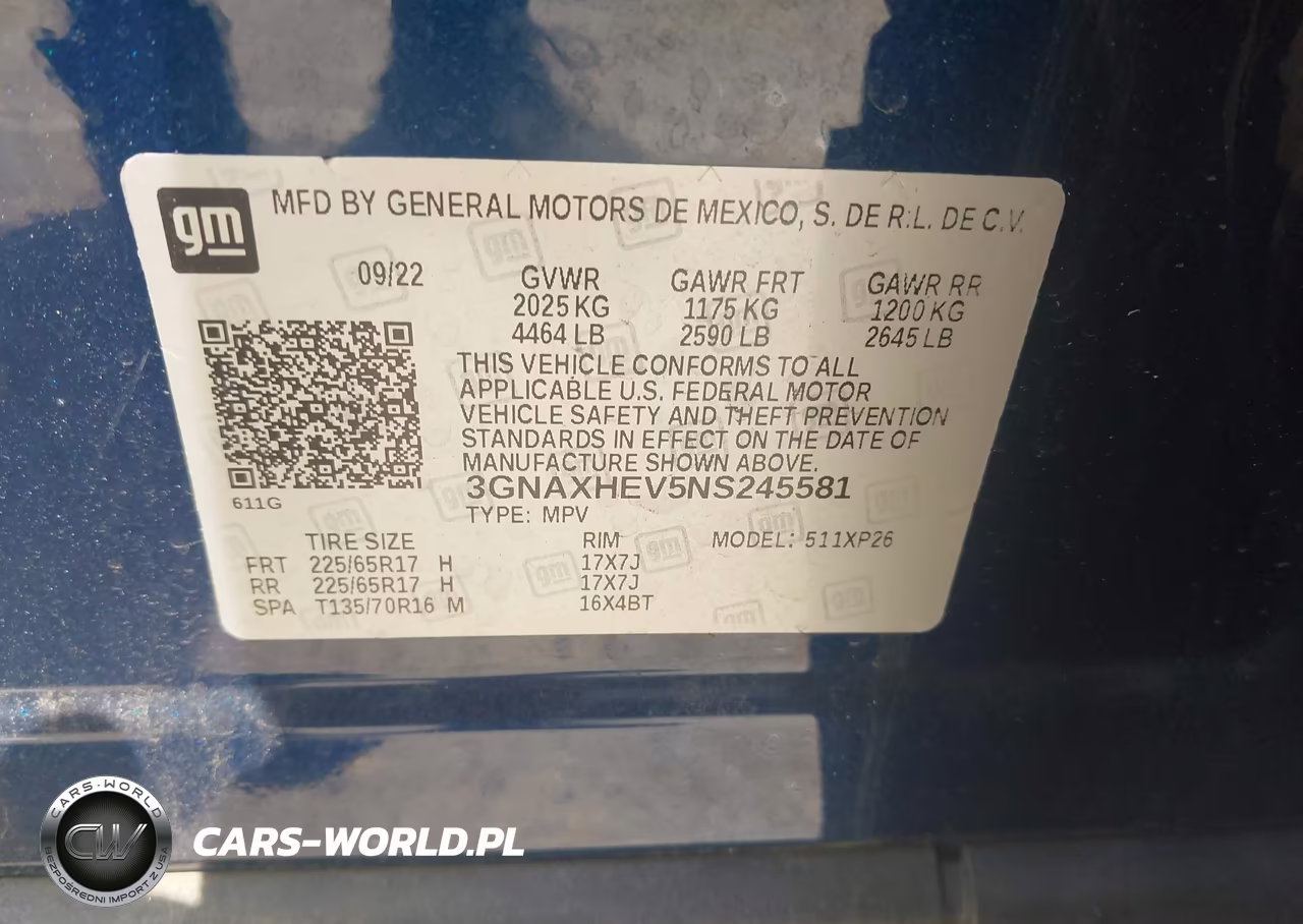 2022 Chevrolet Equinox Fwd Ls VIN:3GNAXHEV5NS245581 - 9