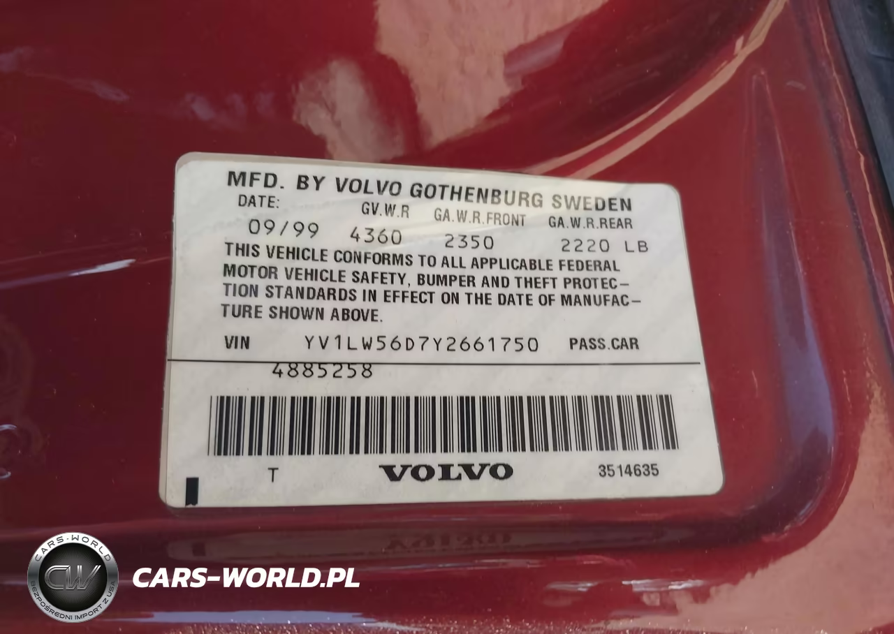 2000 Volvo V70 Glt VIN:YV1LW56D7Y2661750 - 9