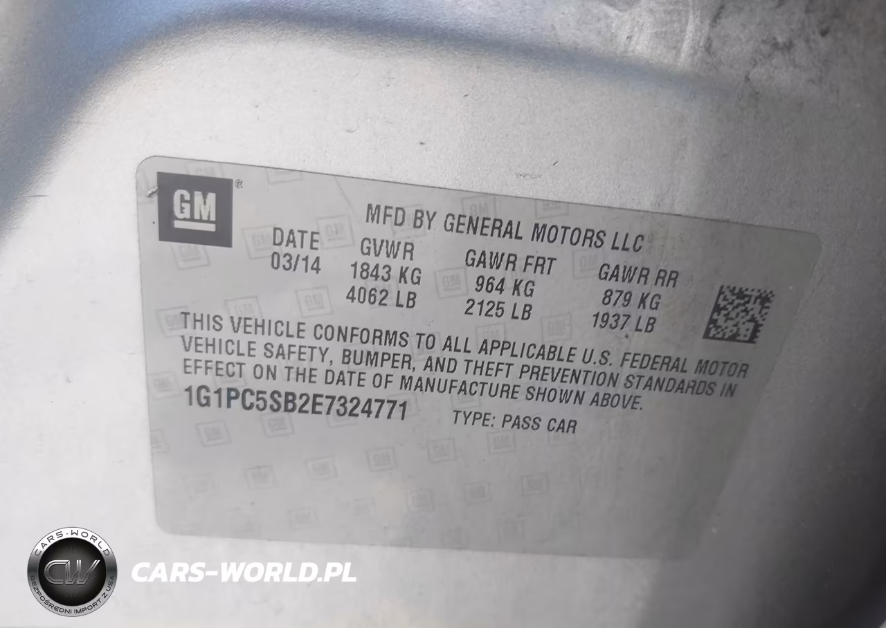 2014 Chevrolet Cruze 1Lt Auto VIN:1G1PC5SB2E7324771 - 9