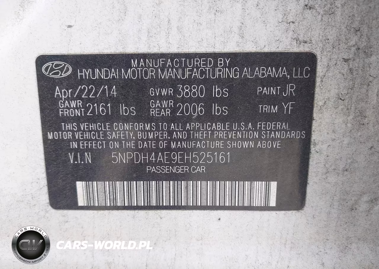 2014 Hyundai Elantra Limited VIN:5NPDH4AE9EH525161 - 9