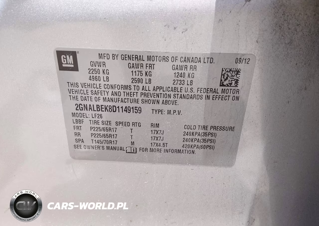 2013 Chevrolet Equinox Ls VIN:2GNALBEK8D1149159 - 9
