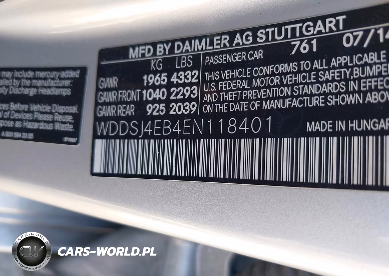 2014 Mercedes-Benz Cla 250 VIN:WDDSJ4EB4EN118401 - 9
