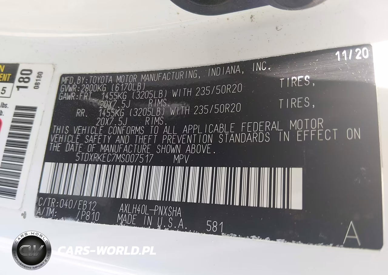 2021 Toyota Sienna Xse VIN:5TDXRKEC7MS007517 - 9