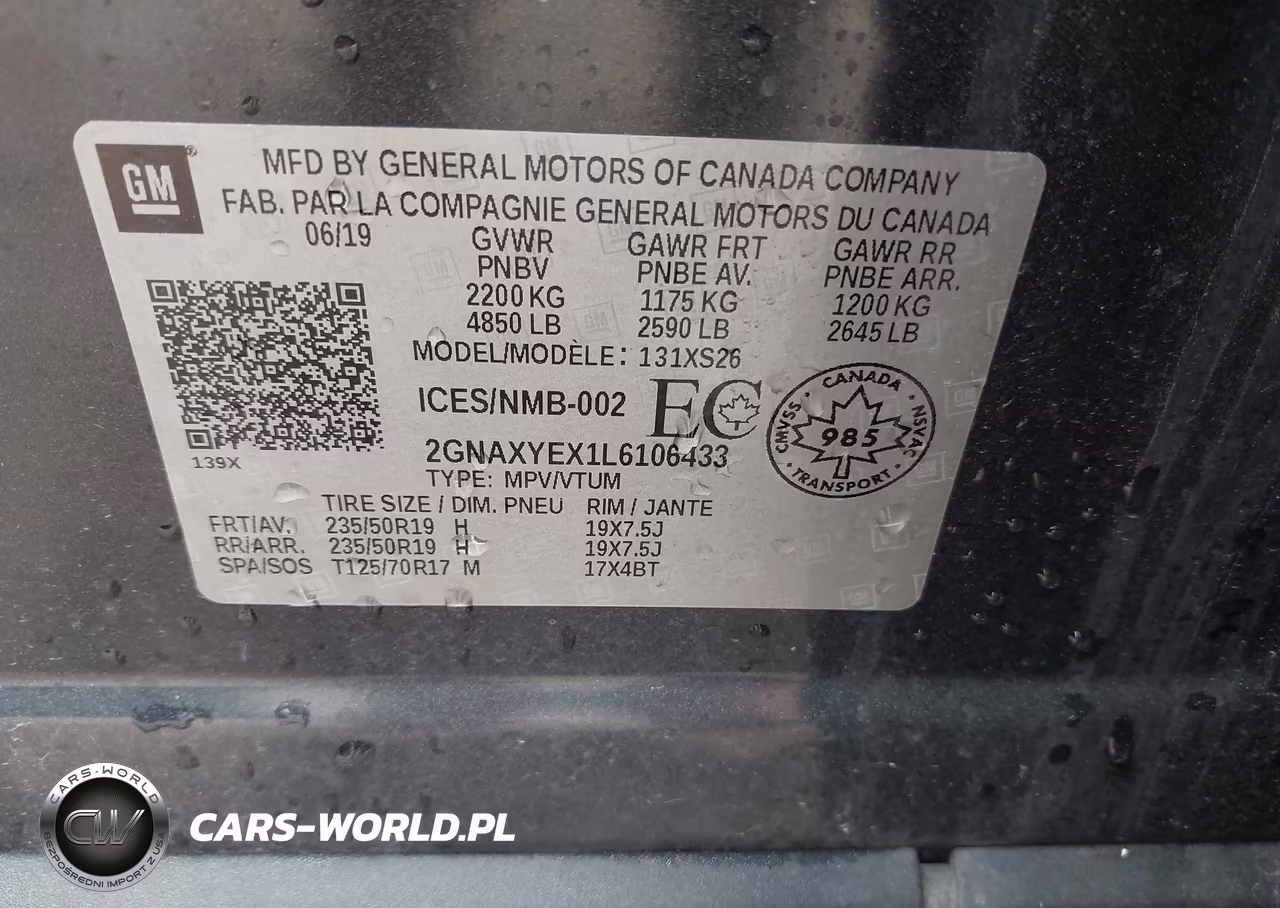 2020 Chevrolet Equinox Premier VIN:2GNAXYEX1L6106433 - 9