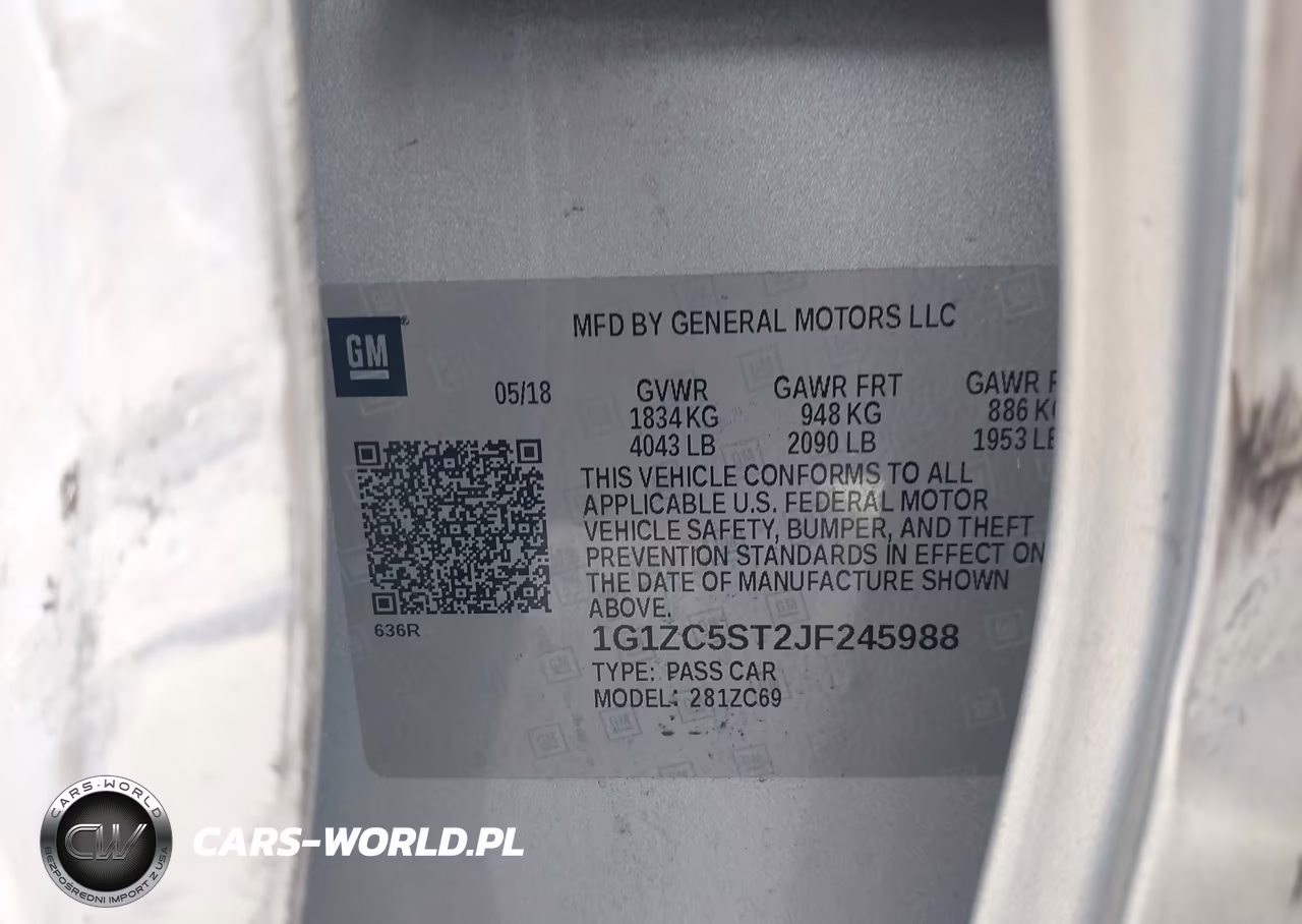2018 Chevrolet Malibu 1Fl VIN:1G1ZC5ST2JF245988 - 9
